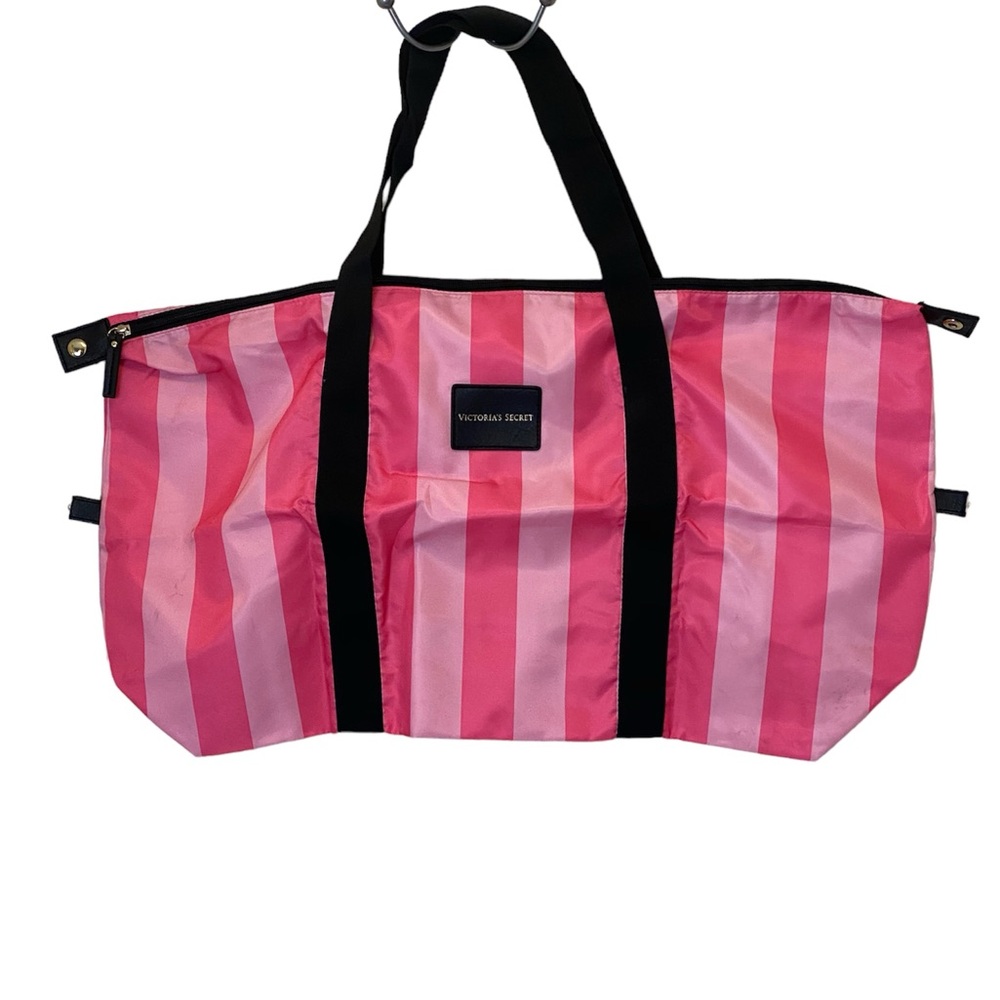 NEW Victoria's Secret Pink Striped PACKABLE Tote Bag  ~ 26 in. L x 13 in. H